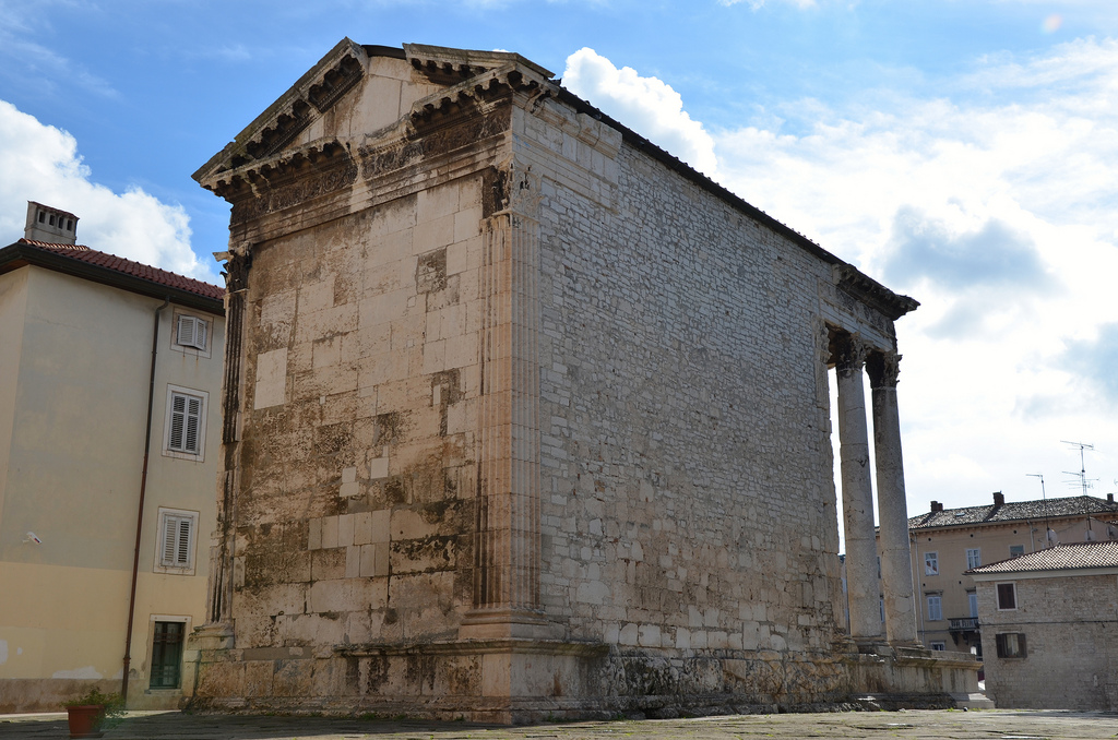 The back of the Temple of Augustus.
