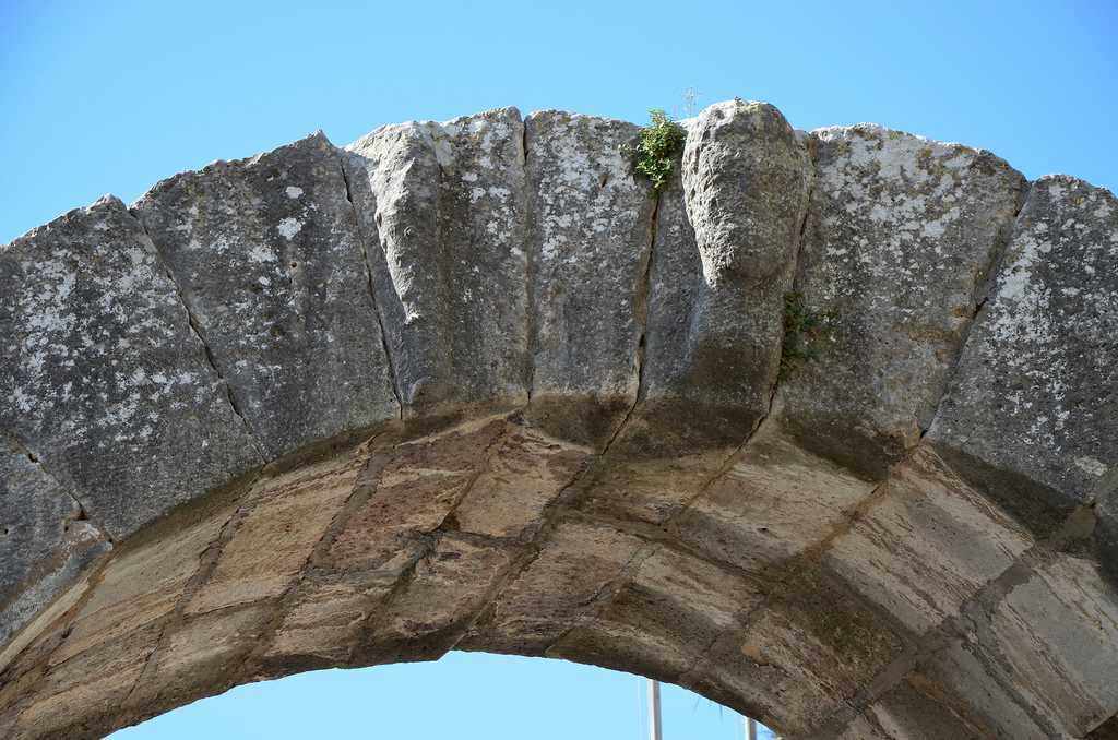 The Gate of Hercules with head of Hercules and his club.