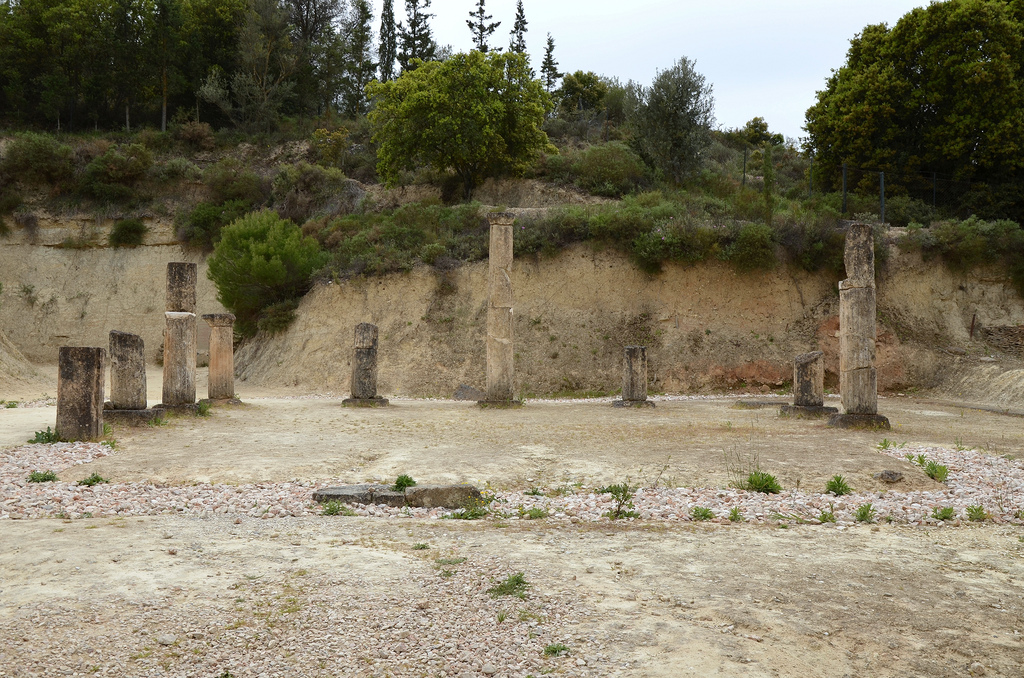 The Apodyterium ("undressing room") was a small building to the west of the stadium where the athletes undressed and prepared for competition.