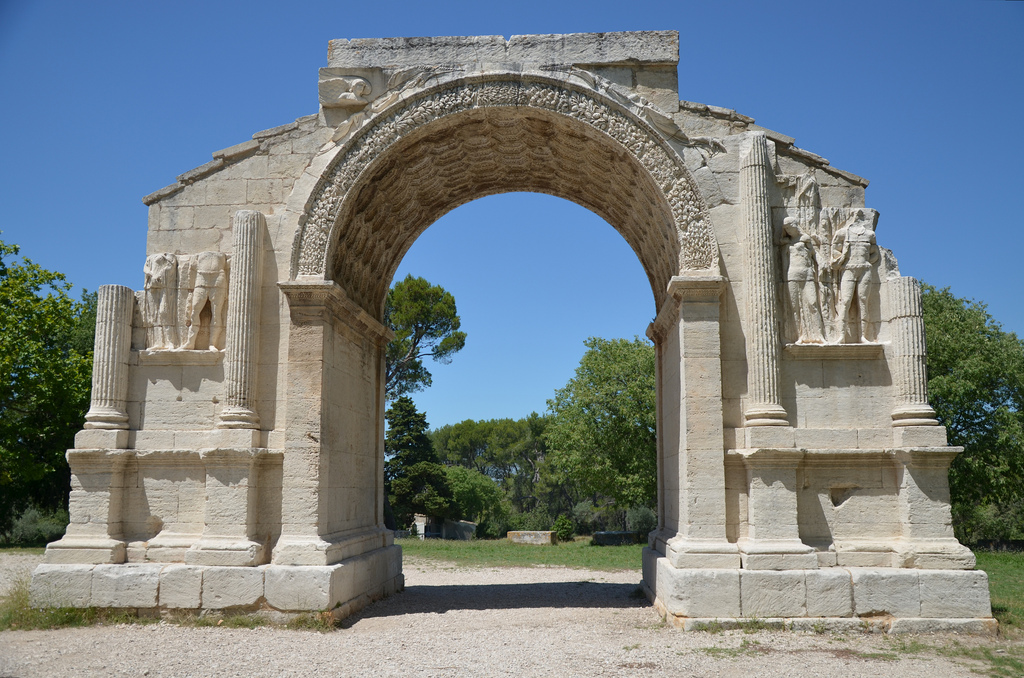 The Triumphal Arch of Glanum, built around 10-25 BC, Glanum