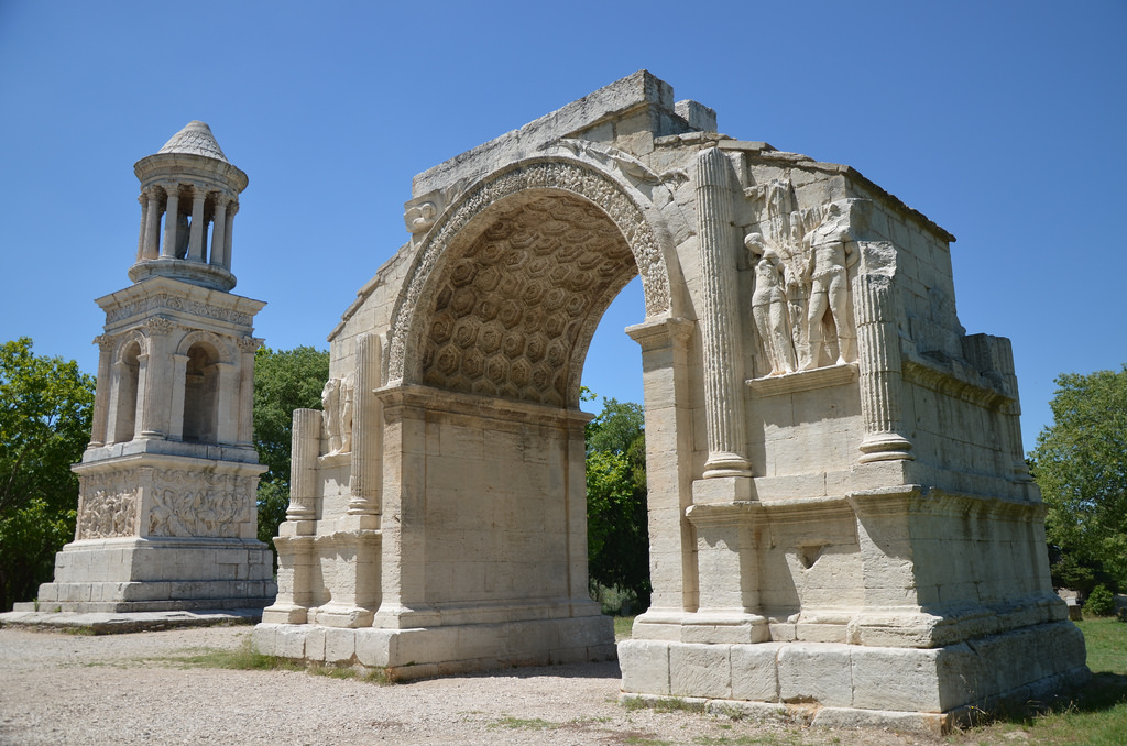 The Mausoleum of the Julii and Triumphal Arch.