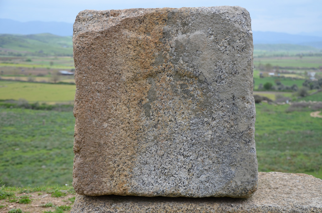 Altar with a labrys (doubleheaded axe), an attribute of the Carian god Zeus Chrysaoreus (Zeus of the golden sword).