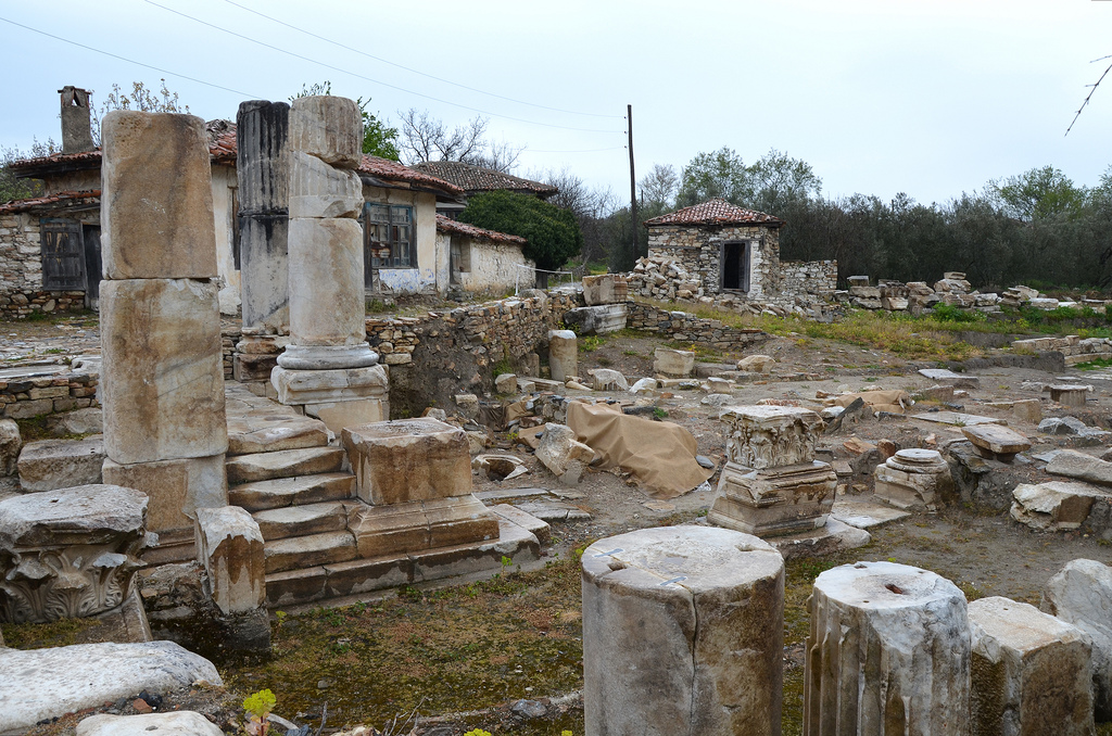 The remains of the Propylaea, a monumental gateway.