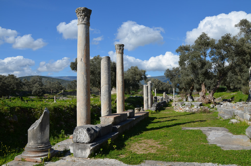 The Agora, reconstructed mainly during Hadrian’s time, its initial building must have started in the 4th century BC, Iassos, Caria, Turkey