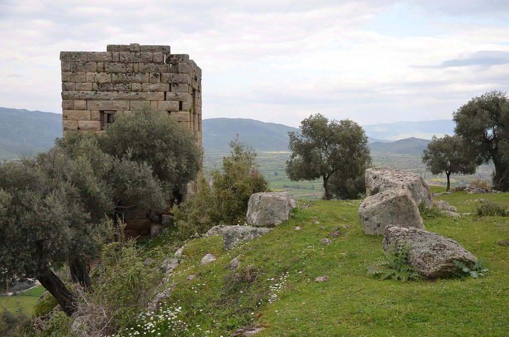 The Two-storey Hellenistic watchtower, Alinda, Caria, Turkey
