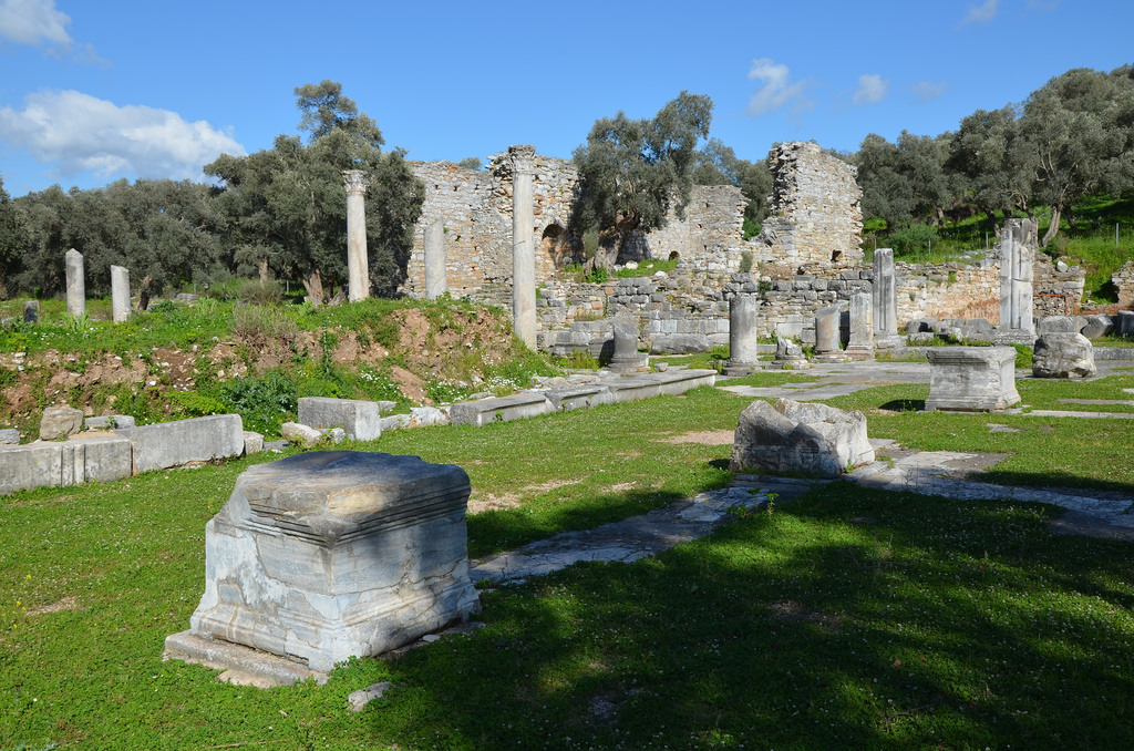 The Agora, reconstructed mainly during Hadrian’s time, its initial building must have started in the 4th century BC, Iassos, Caria, Turkey