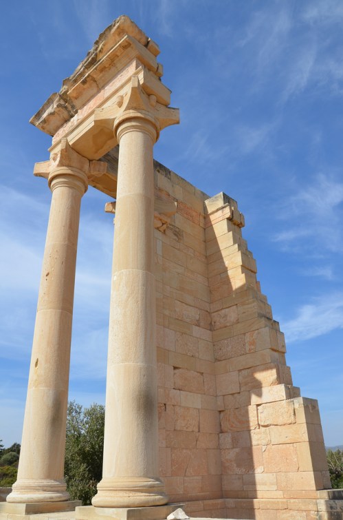 The Temple of Apollo Hylates was a small tetrastyle prostyle temple with a cella and vestibule in antis, and unfluted calcareous columns with capitals of the Nabatean style, known also as Cypro-Corinthian.
