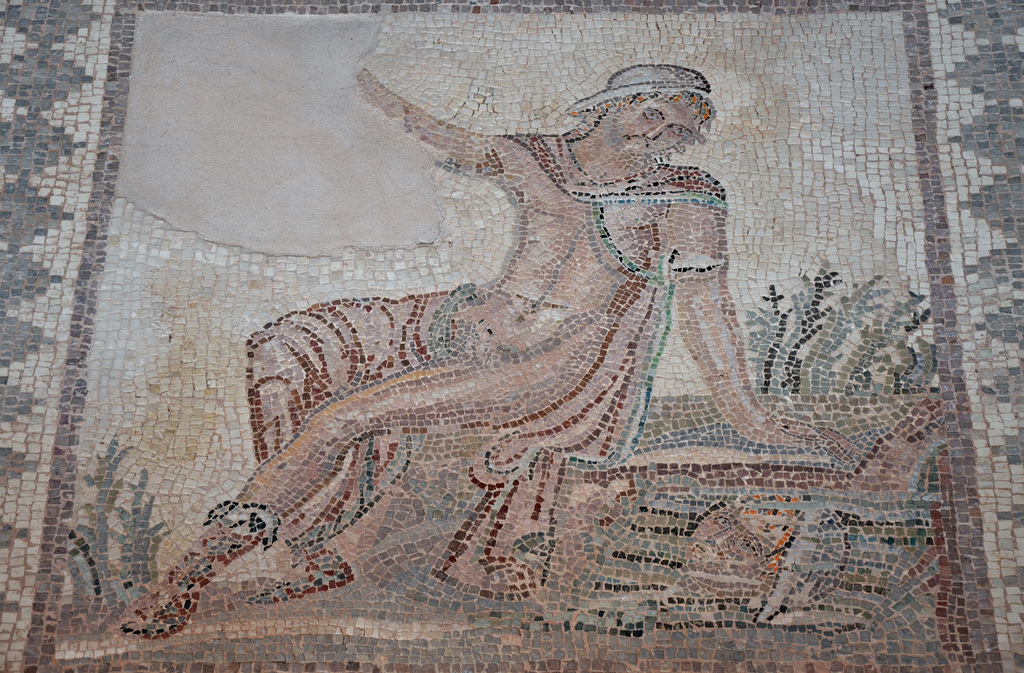 Mosaic of Narcissus in the House of Dionysus, late 2nd/early 3rd century AD.