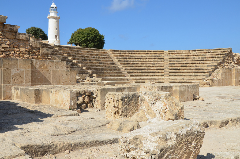 The Odeon located in the northeastern part of the ancient city, it was built in the 2nd century AD and could held approximately 1,200 spectators, Paphos.