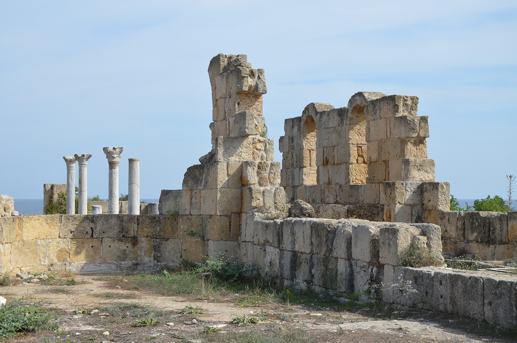 The Kambanopetra Basilica, built in the 4th centuy AD, Salamis, Northen Cyprus