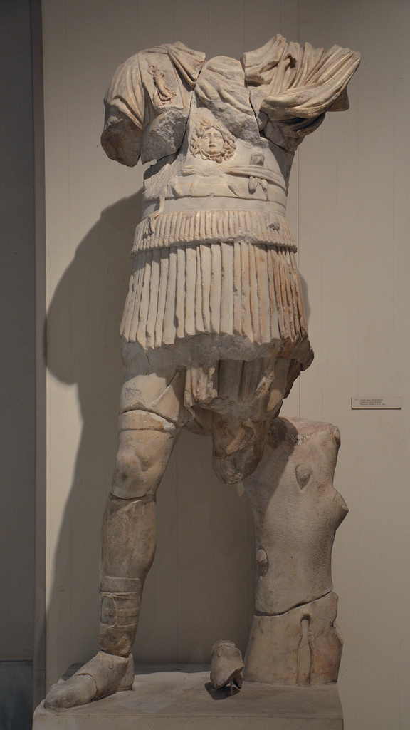 Statue of an emperor wearing the military cuirass, 2nd century AD.