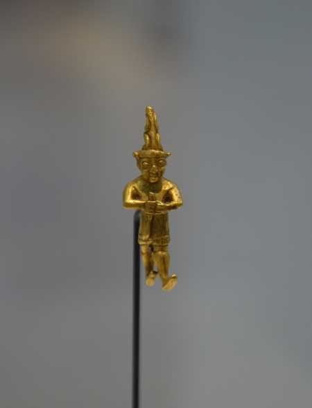 Gold amulet pendant, possibly depicting Teshub, the Hittite Storm God, around 1400-1200 BC, from Central Anatolia.