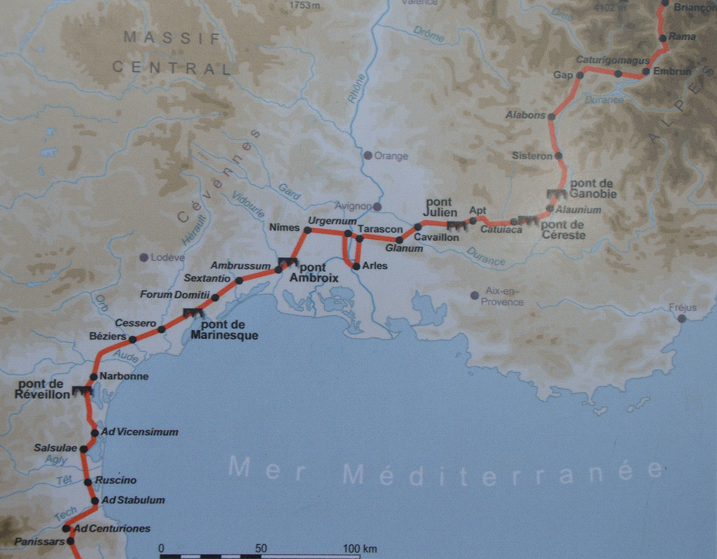 Route of the Via Domitia.