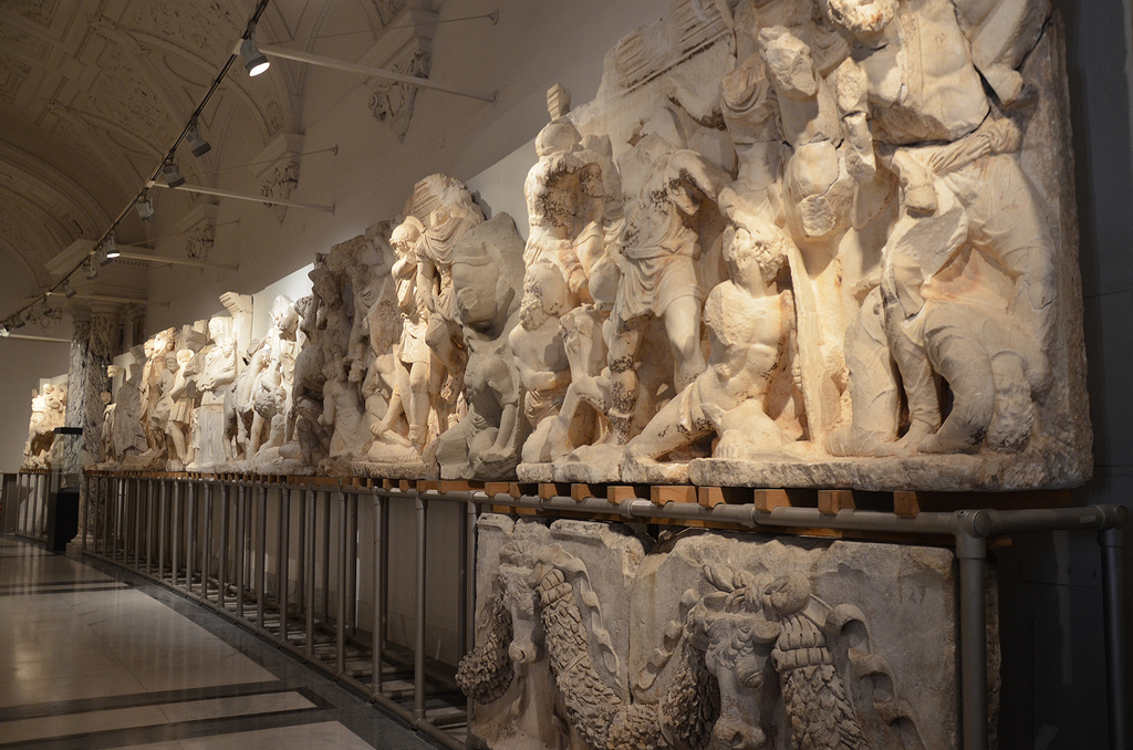 Relief friezes of the Parthian monument.