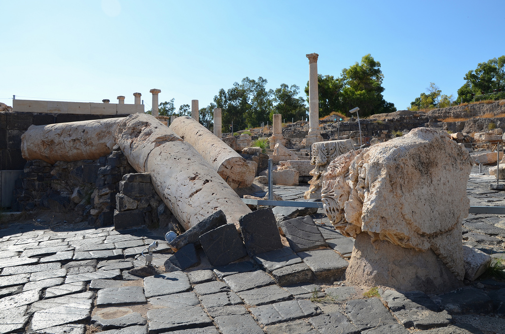 The ruins of the Round Temple attesting to the ferocity of the 749 AD earthquake.