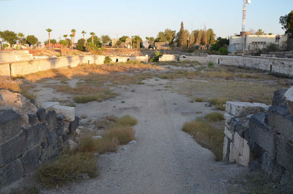 The Amphitheatre, situated beyond the city limits, there was probably ten or twelve rows accomodating 5,000-7,000 spectators.
