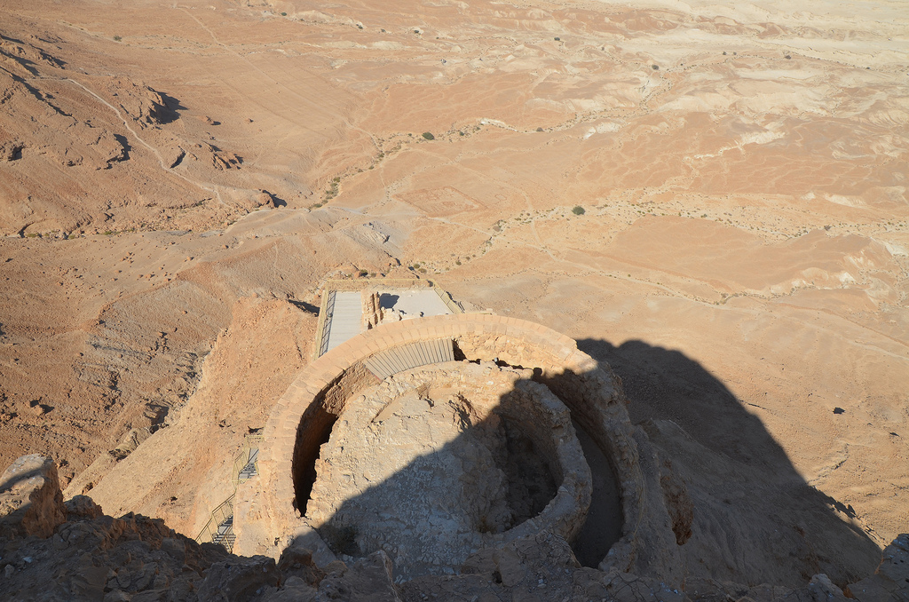 Looking down on Herod's spectacularly situated Northern Palace, Masada
