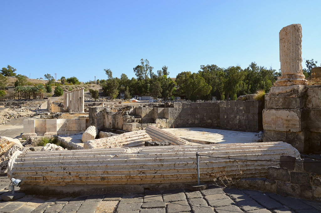 The ruins of the Roman Nymphaeum originally built in the 2nd century AD.