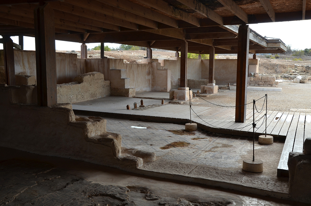 The Nile Festival House located on the south side of the city and east to the Cardo, it was built in the 5th century AD and the entire building is paved with mosaics.