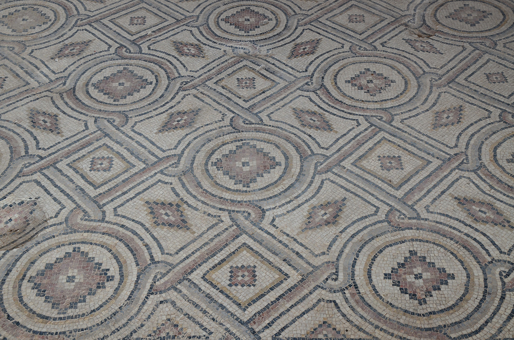 Geometric mosaic in the Nile Festival House.