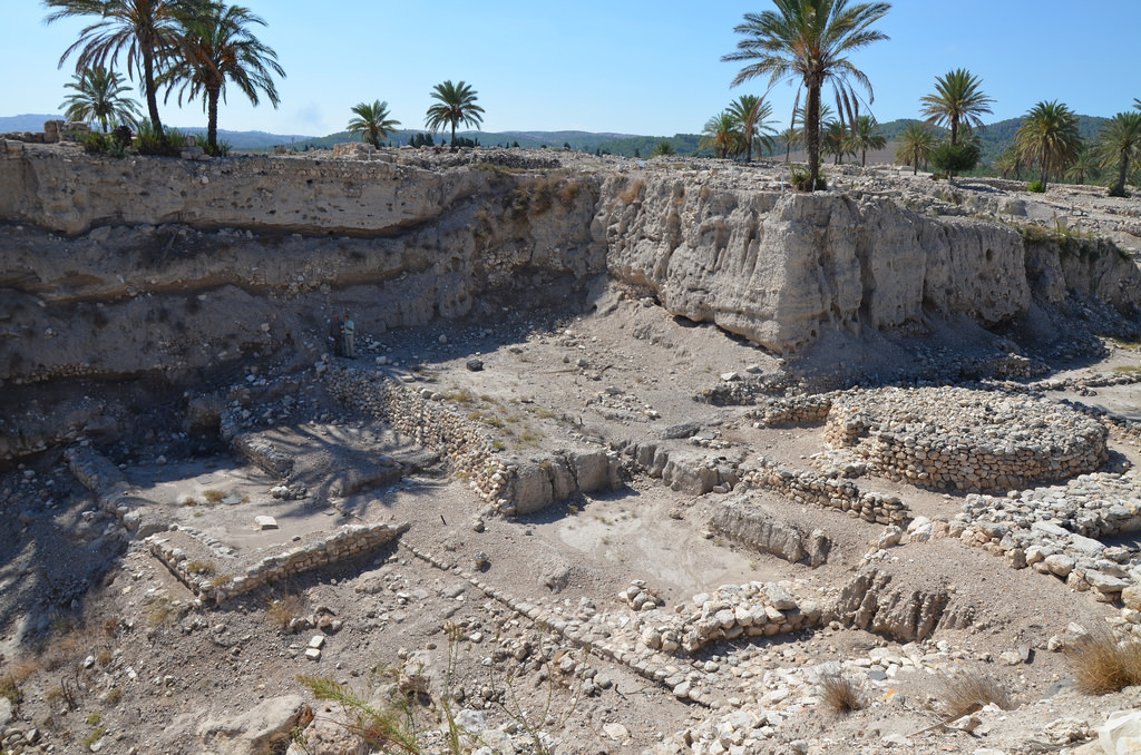 The Sacred Area. The first temple was built during the first part of the Early Bronze Age. The round altar, nine metre in circumference, was probably used for animal sacrifices.