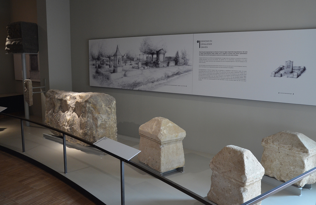 Architectural elements of graves, around 150 AD Atuatuca Tungrorum had three burial grounds. Gallo-Roman Museum of Tongeren, Belgium.