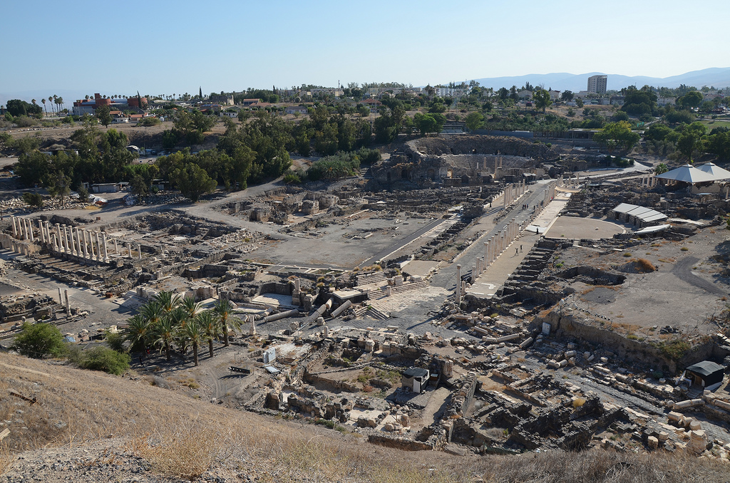Overview of Scythopolis from the top of the Tell.