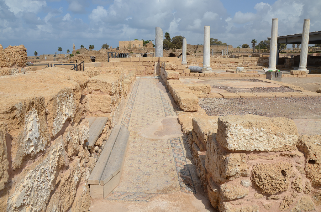 The Byzantine Bathhouse built in the 4th century AD.