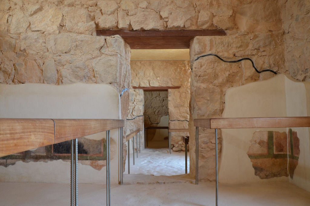 The Commandant's Residence consisting of several rooms arranged around a central courtyard.