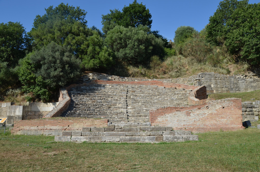 The Odeon located on the northern side of the Agora, built in the 2nd century AD. It would have hosted cultural and musical events and could accommodate an audience of 300.