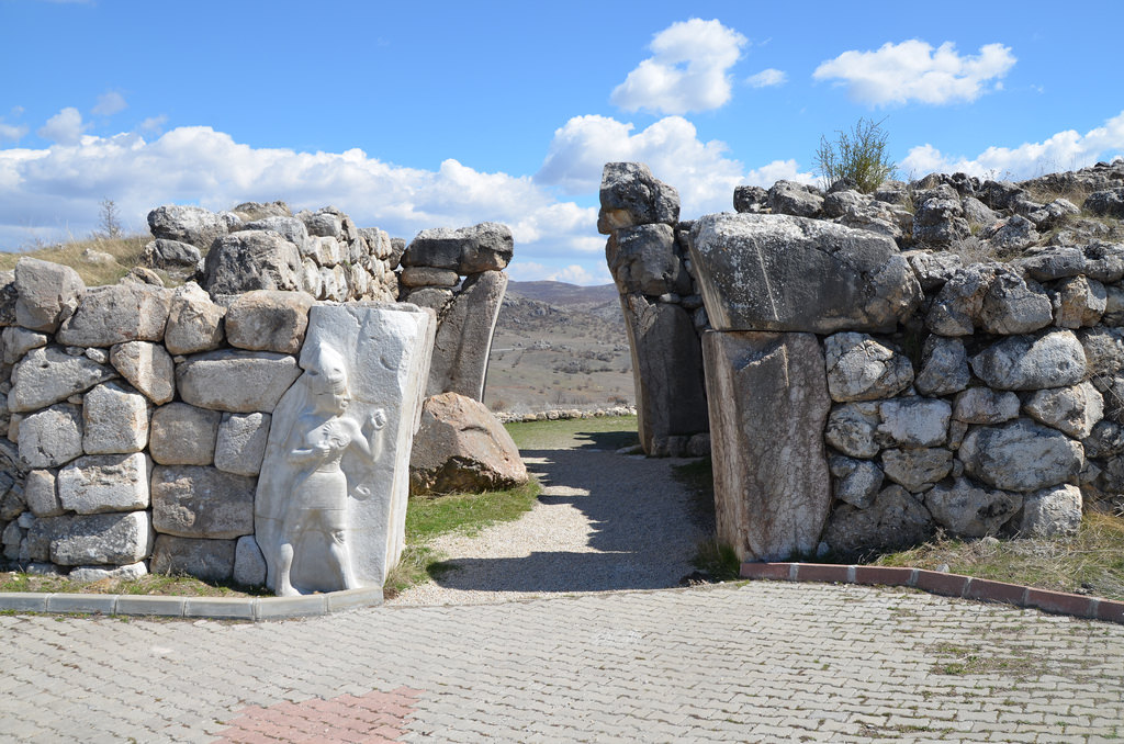 The King's Gate situated at the southeast of the city fortifications with a sculpture of a warrior in high relief measuring 2.25m in height.