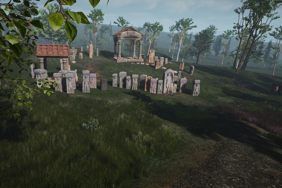 3D reconstruction of the sanctuary of Hercules by Damien Vurpillot (Digital archaeology and cultural heritage specialist).