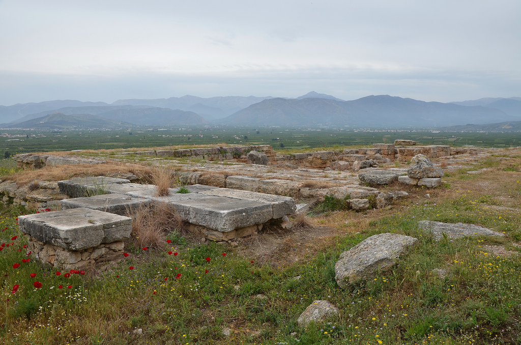 Northeast corner of the New Temple of Hera on the middle terrace.