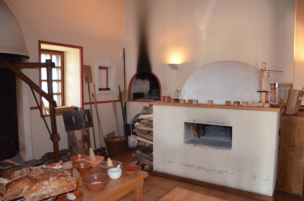 The reconstructed Roman kitchen (culina).