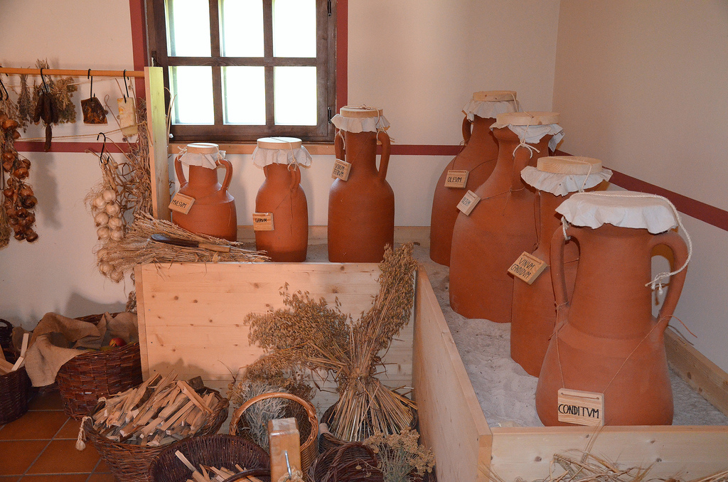 The reconstructed Roman kitchen (culina).
