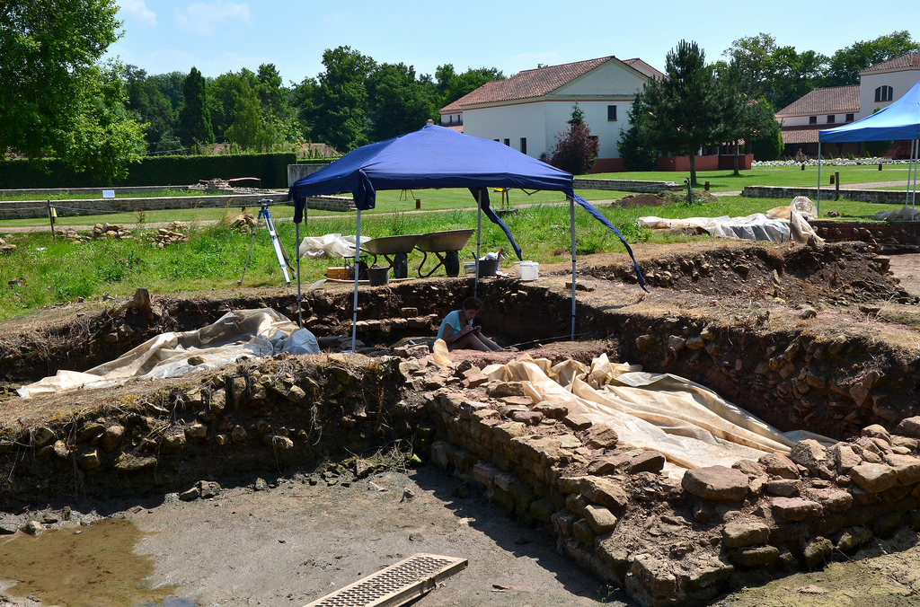 Excavation work at the Villa Borg.