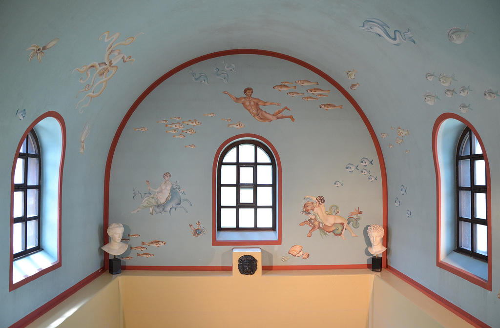 The reconstructed frigidarium (cold bath).