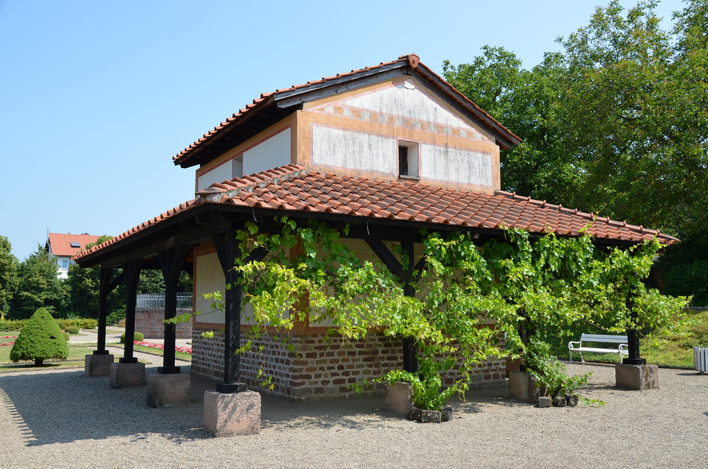 Reconstruction of the Gallo-Roman Temple of Mercury from the nearby site of "Tempelbezirk Klosterwald".