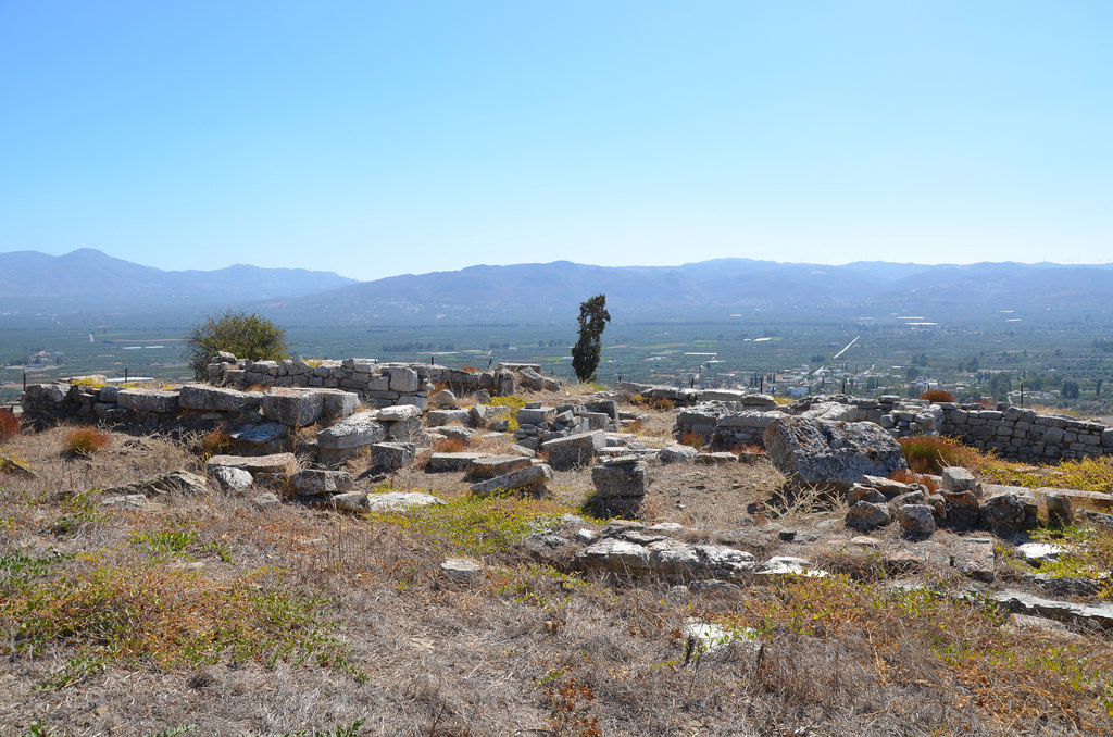 The remains of the Temple of Athena on the Acropolis of Gortyn. The temple was built in the 7th century BC and converted to a basilica in the 6th century AD.