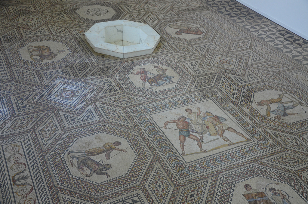 General view of the Nennig Mosaic.