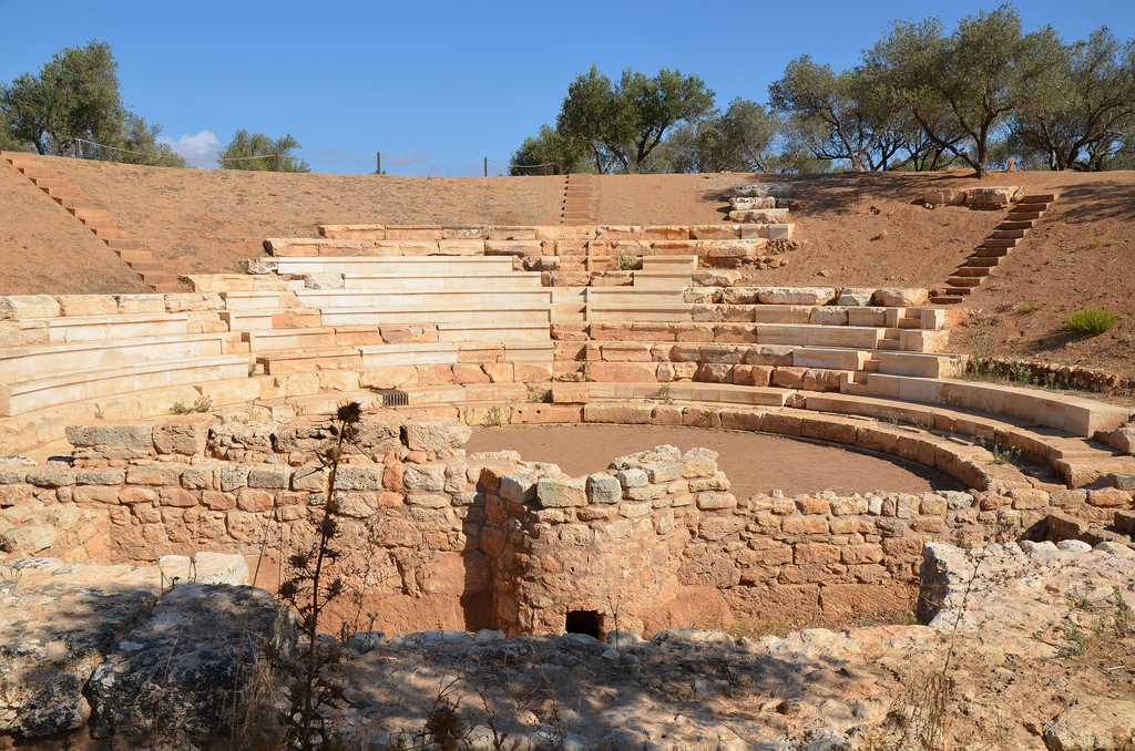 The remains ancient theatre dating back to the early Hellenistic period and modified during the Roman period (from the 1st century AD to the 3rd century AD).