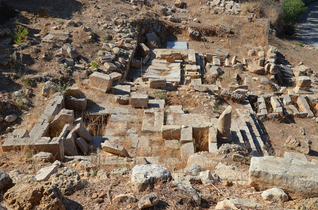 The remains of an Heroon from the 1st -2nd century AD with inscribed pedestals and a mausoleum.