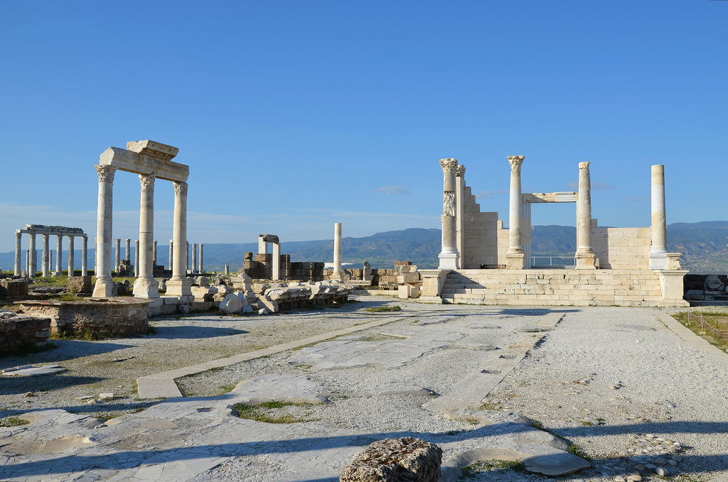 Temple A, built in the 2nd century AD during the Antonine period.
