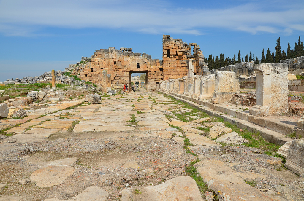 The monumental North Byzantine Gate built in the late 4th century AD and early 5th century AD.