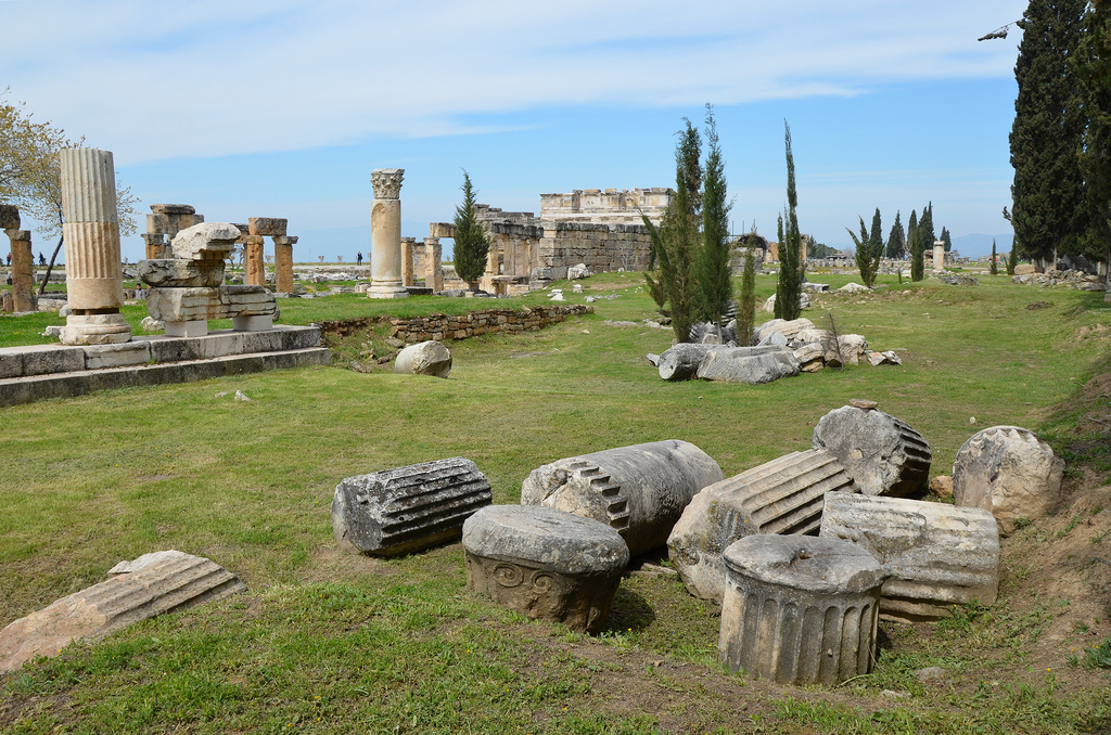 The west-side of the Agora built in the 2nd century AD during the reign of Hadrian.