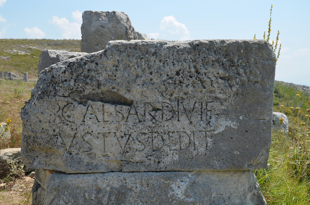 The Gate of the Agora with an inscription dedicated to Augustus, Byllis, Albania