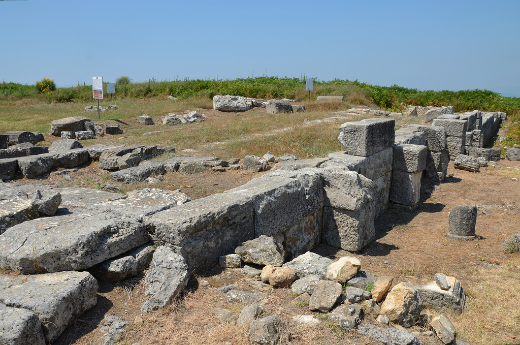 The ruins of the Prytaneion measuring 20,10 x 5,80 m. It was the seat of the Prytaneis (executive).